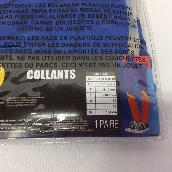 DC Supergirl Leggings Girls Size S/M (Up to Size 10) Costume Cosplay Halloween - Picture 6 of 6